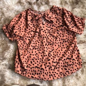Cheeta print dress shirt